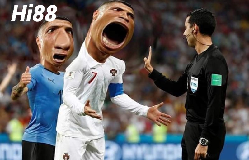 Ronaldo meme đòi penalty